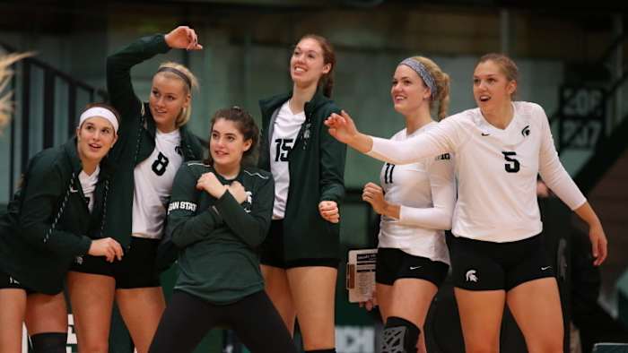 Michigan State volleyball (PHOTO: MSU SID)